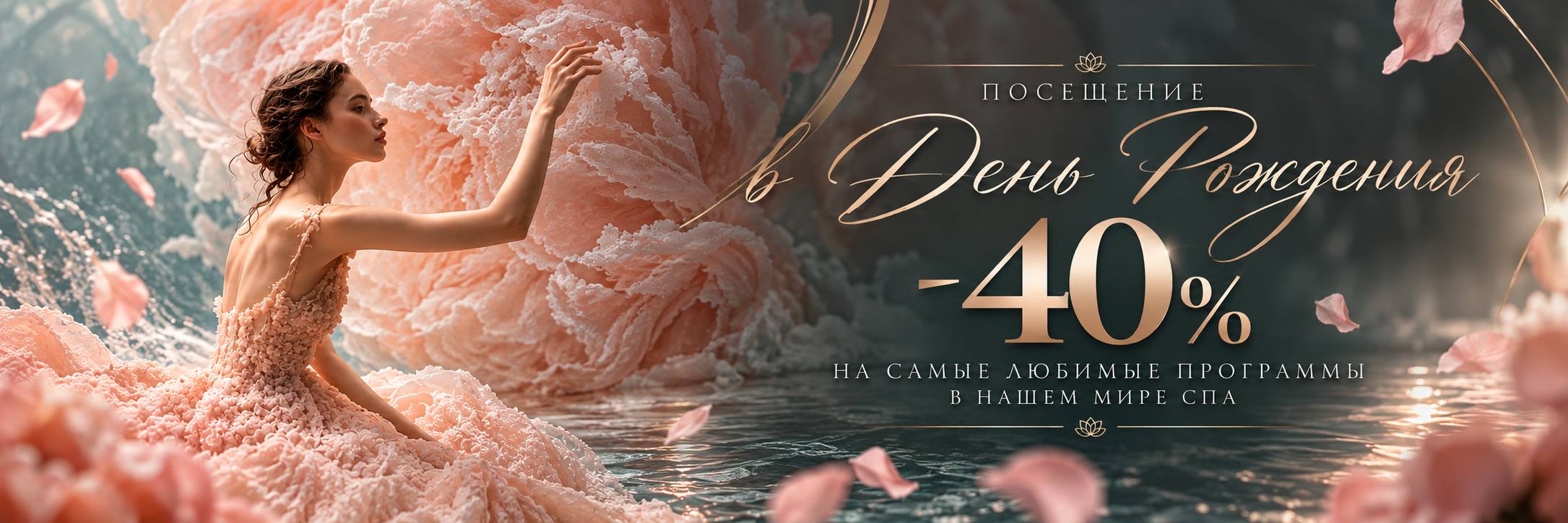 Скидка 40% в день рождения Скидка 40% в день рождения